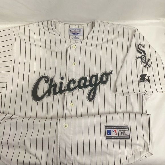 STARTER 90's MLB Chicago White Sox Home Jersey // XL // VTG - Picture 8 of 13